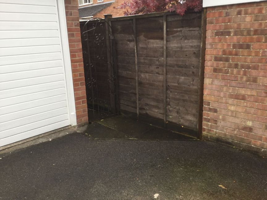 Before Image of concrete driveway